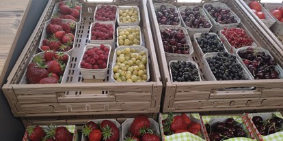 regionale Produkte - Beeren: Erdbeeren - Deutschland - bunte Vielfalt im Sommer - Dettelbach Obst Liggeringen