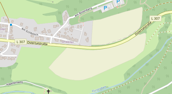 Hofladen auf Satellitenbild