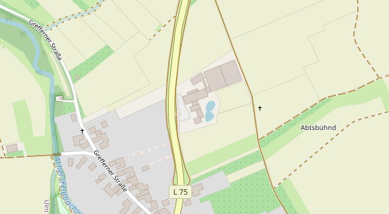 Hofladen auf Satellitenbild