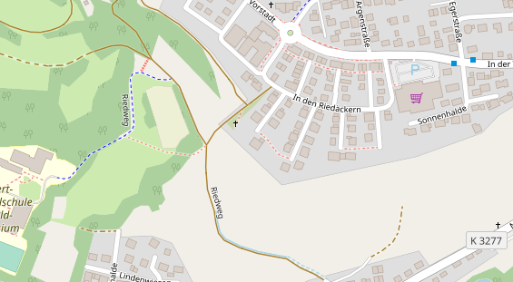 Hofladen auf Satellitenbild