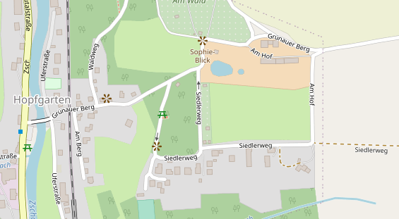 Hofladen auf Satellitenbild