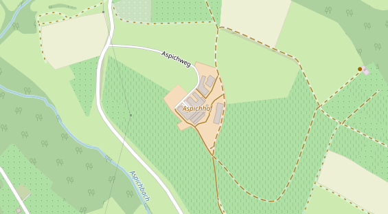 Hofladen auf Satellitenbild