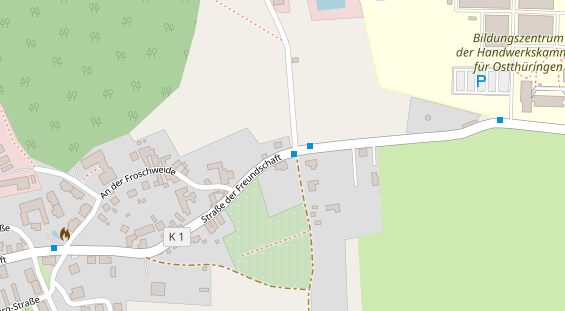 Hofladen auf Satellitenbild