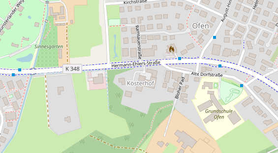 Hofladen auf Satellitenbild