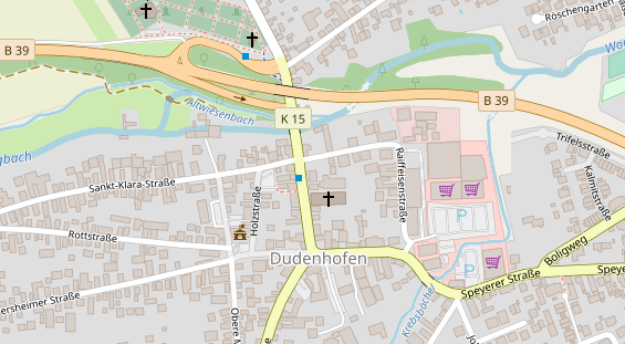 Hofladen auf Satellitenbild