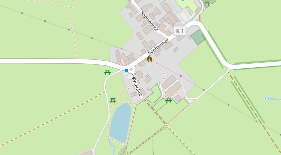 Hofladen auf Satellitenbild