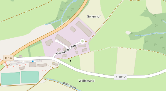 Hofladen auf Satellitenbild