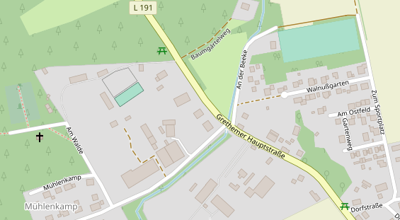 Hofladen auf Satellitenbild