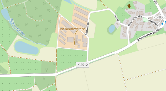 Hofladen auf Satellitenbild