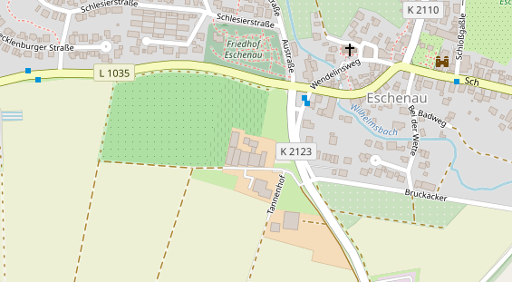 Hofladen auf Satellitenbild