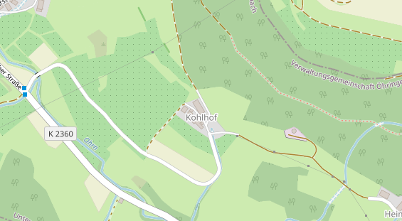 Hofladen auf Satellitenbild