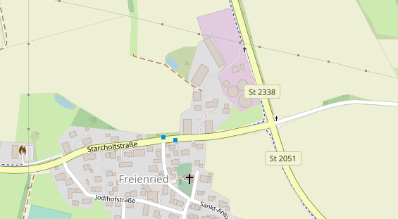 Hofladen auf Satellitenbild