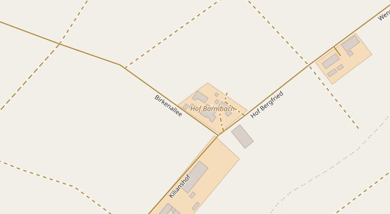 Hofladen auf Satellitenbild