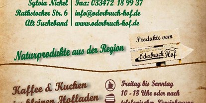 regionale Produkte - Zechin - Oderbruch Hof
