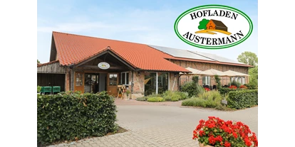 regionale Produkte - Gemüse: Zuchini - Nordrhein-Westfalen - Ansicht Hofladen Austermann mit Logo - Hofladen Austermann