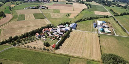 regionale Produkte - Nordheim vor der Rhön - Luftansicht unseres Hofes - Weihersmühle
