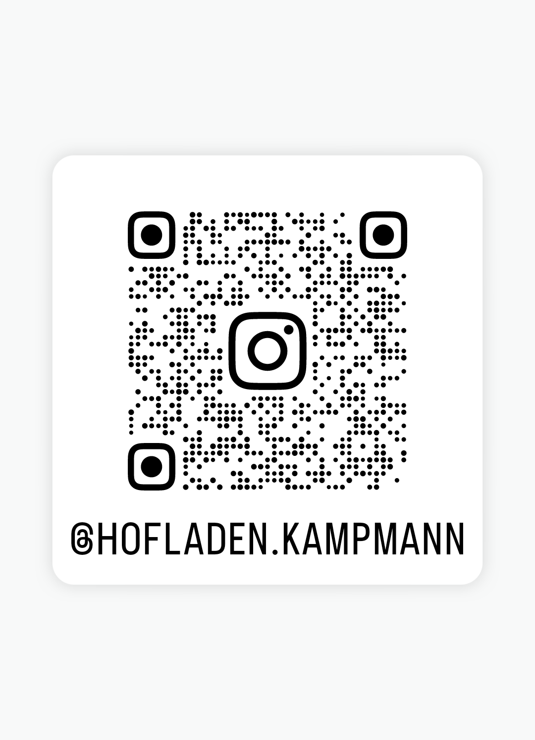 regionale Produkte - Gemüse: Gurken - Deutschland - QR Code für unser Instagram Profil - Hofladen Kampmann