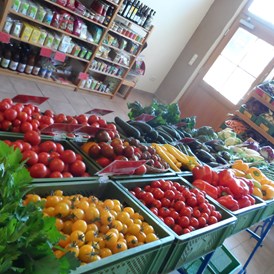 Hofladen: Unser Hofladen mit vielen leckeren Tomaten aus eigener Produktion - Gemüsewerkstatt Grünschnabel