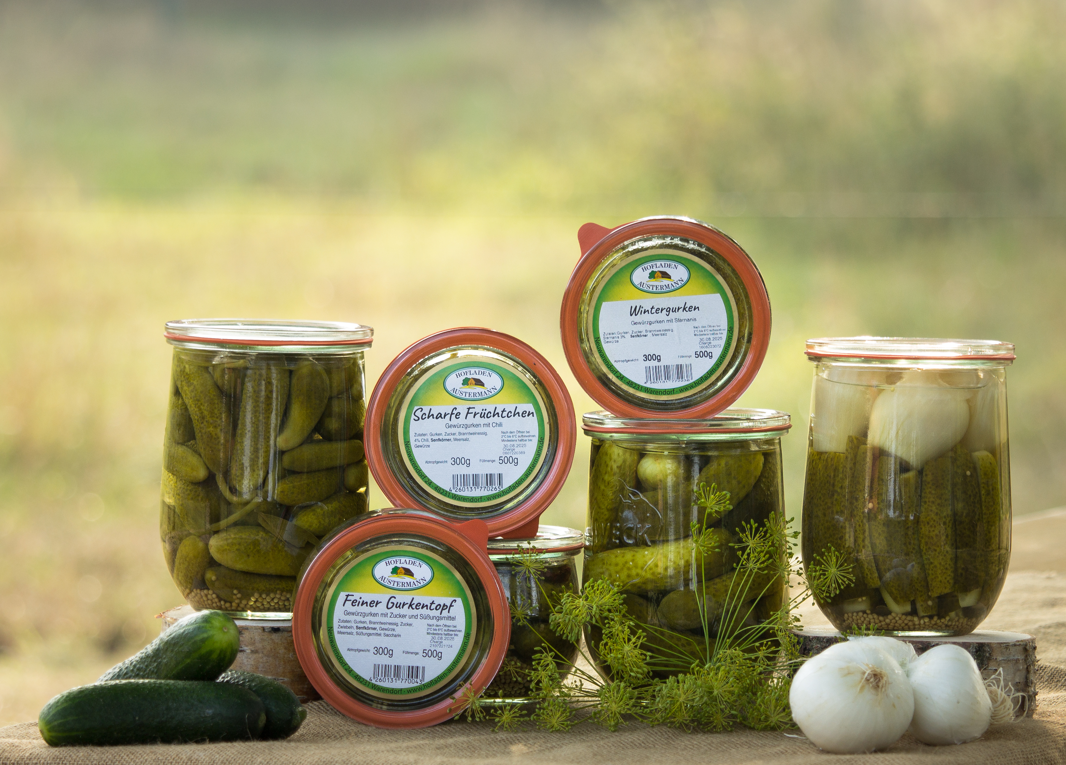 regionale Produkte - Gemüse: Kohl - Warendorf - Unsere Spezialitäten: Gurken und Produkte in Glaskonverven - Hofladen Austermann