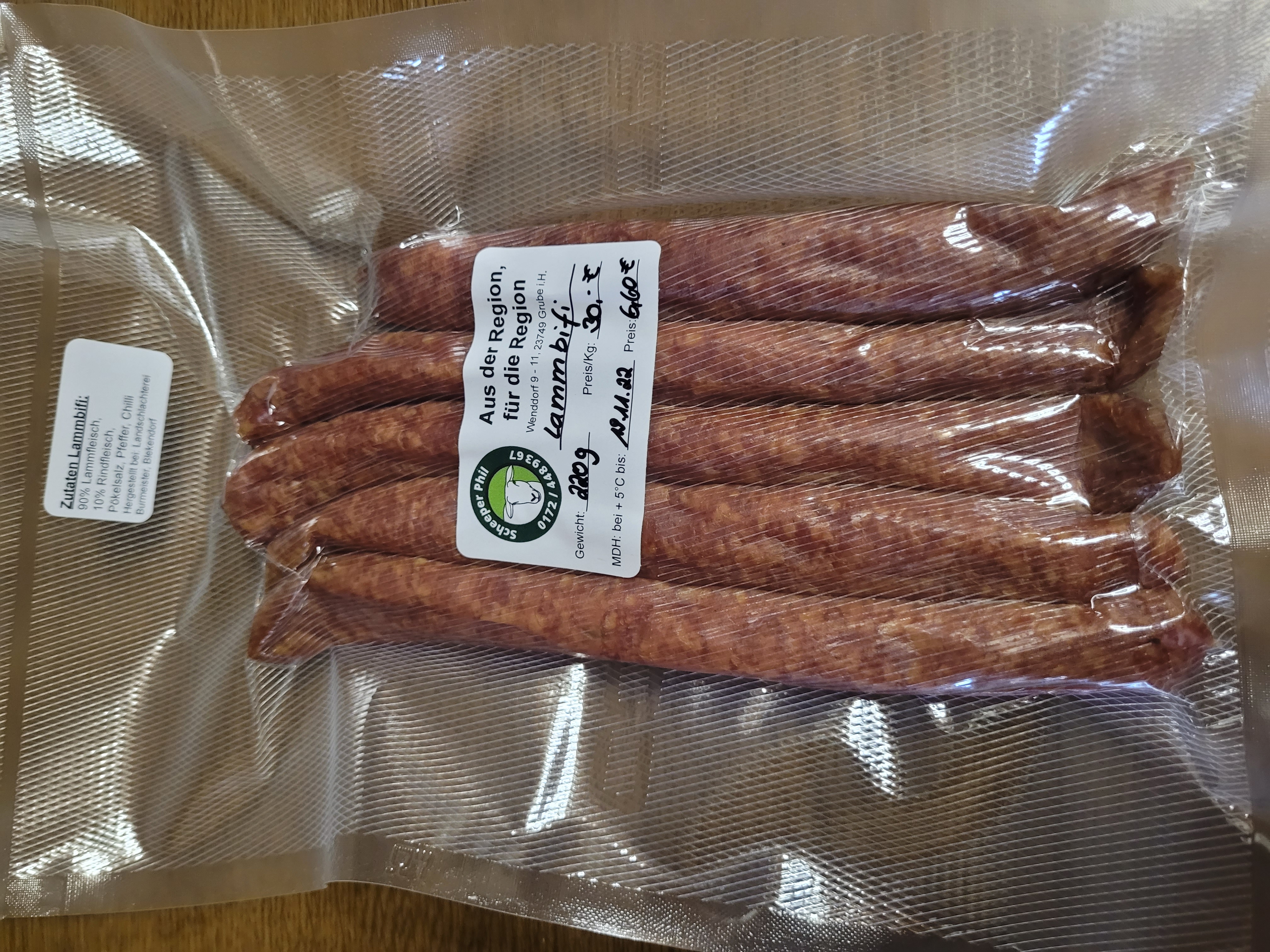 Hofladen: Lammbifi - Scheeper Phil