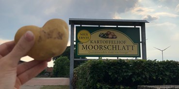 regionale Produkte - Kartoffeln - Ganderkesee - Unser Hofschild direkt an der B213 - Kartoffelhof Moorschlatt